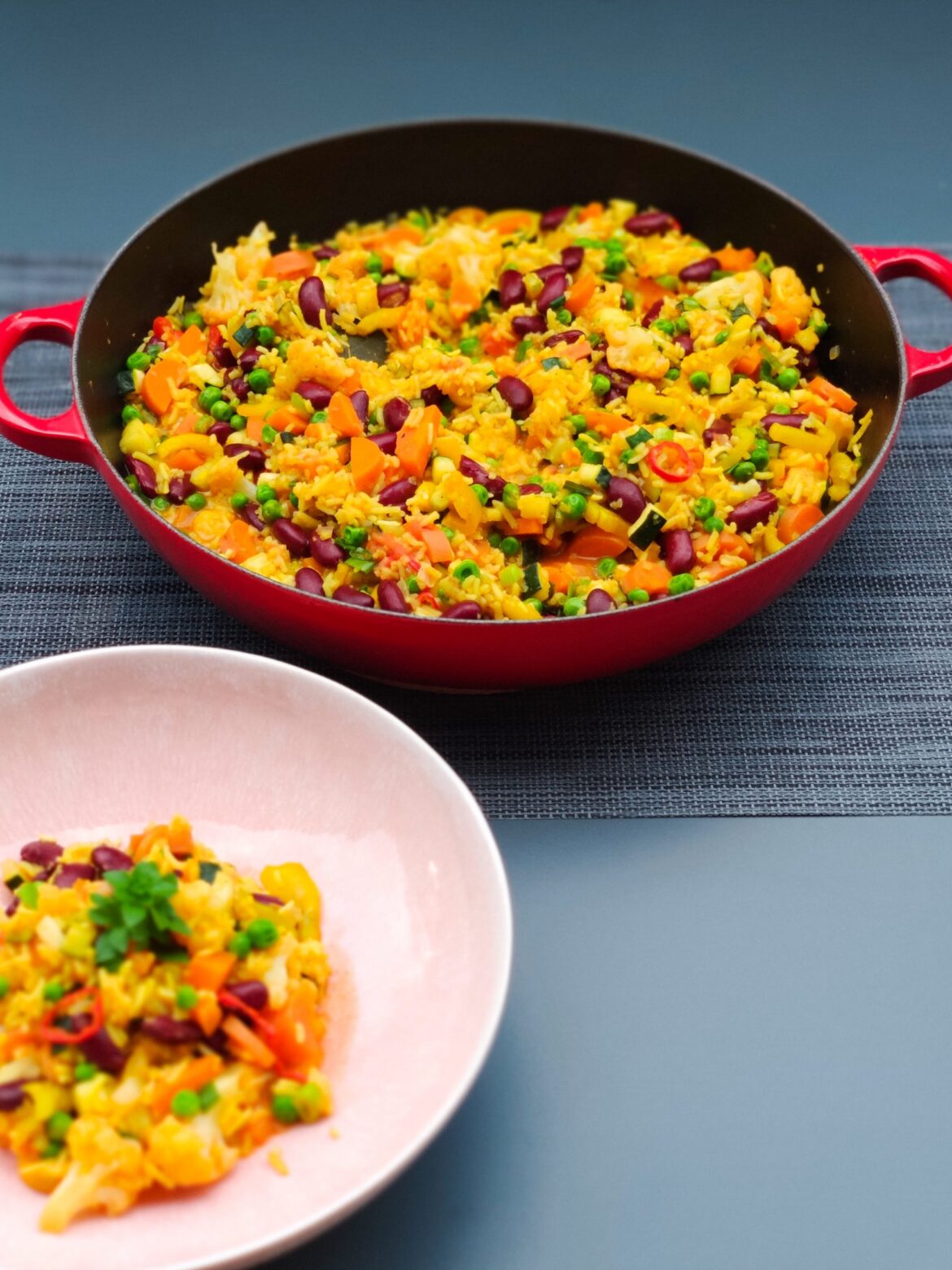 Vegane OnePot Paella Main Ingredients