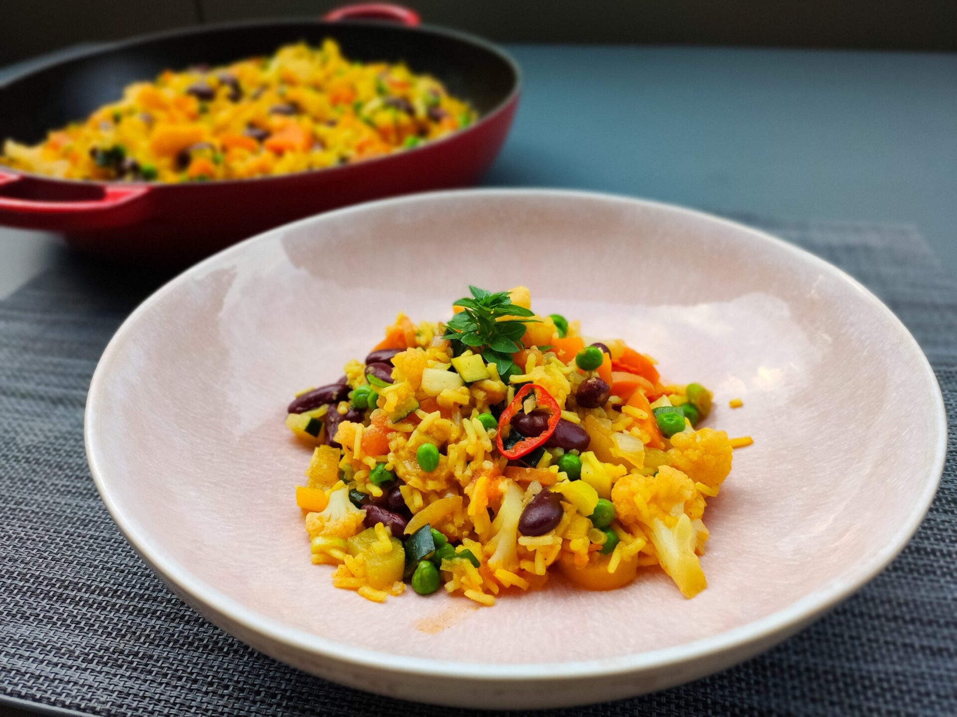 Vegane OnePot Paella Main Ingredients